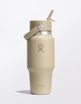 Hydro Flask Wide Mouth Travel Bottle with Flex Straw Cap (710 ml) Oat