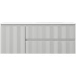 MEXEN/S - Rivel kúpeľňová skrinka 120 cm s umývadlom Vela pravá, 2S, 1D, reliéf, šedá/biela mat 91A23-12047-3-BBFFF62-W23P01