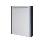 Mereo Siena, kúpeľňová galérka 64 cm, zrkadlová skrinka, čierna mat CN446GA