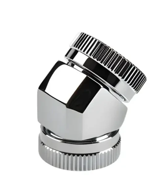 PHANTEKS Hard-Tube adaptér 45 ° chróm / Uhlový adaptér / 12 mm / HardTube (PH-A45_CR_12)