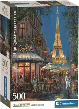 Clementoni Puzzle Paríž - Kaviareň pri Eiffelovke