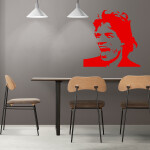 Veselá Stena Samolepka Mick Jagger Farba: šedá, Veľkosť: 60 x 60 cm
