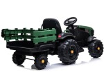 Mamido Detský elektrický traktor Farmer s vlečkou a lopatou zelený