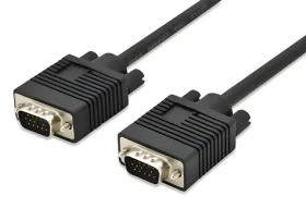 Digitus čierna / Prepojovací VGA kábel / HD15 M/M / tienený / 2x ferit / 5m (AK-310103-050-S)