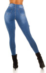 Sexy Skinny Jeans Extreme Used Look denimblue 40