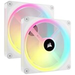 Corsair iCUE LINK QX140 RGB Series 140mm biela 2 ks / Dynamic Fluid Bearing / 400-2000 RPM / 82.5 CFM / 4-pin (CO-9051008-WW)