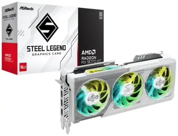 ASRock Radeon RX 9070 XT Steel Legend 16GB / 2970 MHz / 16GB GDDR6 / 256-bit / 1x HDMI + 3x DP / 700W (8+8) (90-GA5DZZ-00UANF)