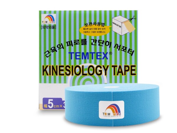 Temtex kinesio tape Classic XL, modrá tejpovacia páska 5cm x 32m - Ekonomické balenie