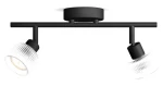 Philips Horen čierna / LED bodové svietidlo / 2x5W / GU10 / IP20 (SKL000532616)