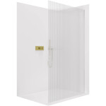 CERANO - Sprchová zástena Walk-in Crystal Ľ/P - 8 mm - bezvzperový systém - zlatá, ryhované sklo - 150x200 CER-8050BD6781