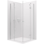CERANO - Sprchovací kút Marino Duo Ľ/P - 6 mm - chróm, transparentné sklo - 90x90x190 - pántový CER-422910