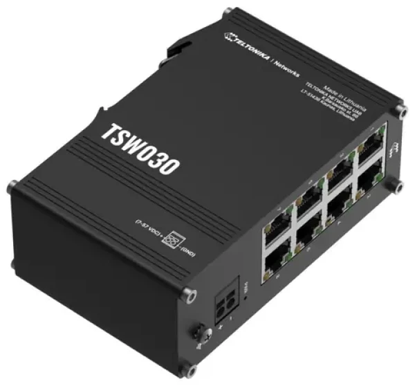 Teltonika TSW030 Priemyselný switch / 8- Port / 10/100 Mbps / bez zdroja (TSW030)
