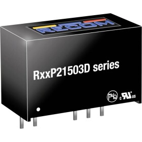 RECOM R12P21503D DC / DC menič napätia, DPS 185 mA 2 W Počet výstupov: 2 x; R12P21503D