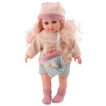 Mamido Bábika Sweet Angel vo vlnenom svetri s hríbikom a kabelkou 36 cm