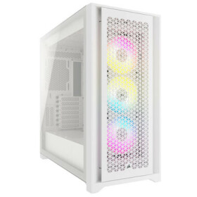 Corsair iCUE 5000D RGB Airflow biela / E-ATX / 2x USB 3.2 / USB-C / 3x 120mm / bez zdroja / priehľadná bočnica (CC-9011243-WW)