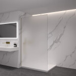 CERANO - Sprchová zástena Walk-in Crystal Ľ/P - 8 mm - bezvzperový systém - zlatá, mliečne sklo - 160x200 CER-8050BD6722