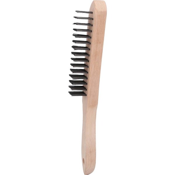 Oceľová ručná drôtená kefa, 4 rady, 290 mm KS Tools 201.2311; 201.2311