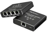 Mini switch splitter Ethernet 1x4 RJ45 / Switch / Mini / 4 porty / 10/100/1000 Mbps / USB-C napájanie (52293)