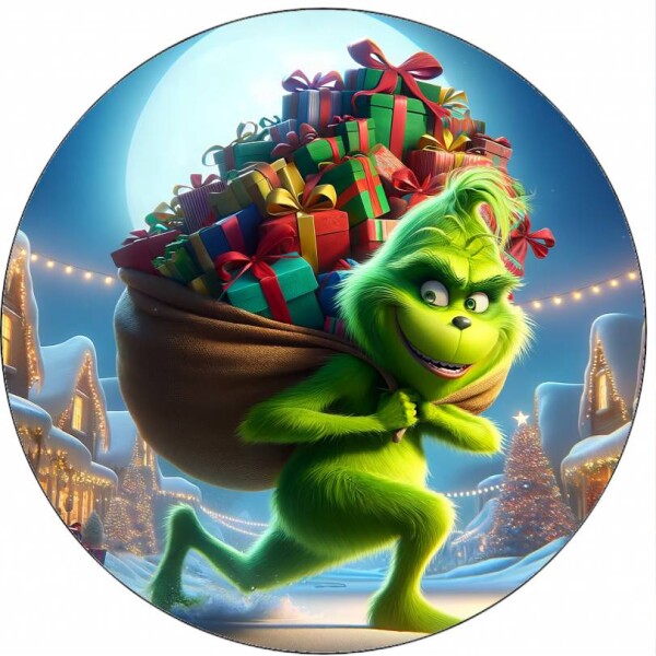 Jedlý Grinch papír s dárkami 19,5 cm - Pictu Hap - Pictu Hap