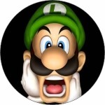 Jedlý papier Super Mario Luigi na čiernom pozadí 19,5 cm - Pictu Hap - Pictu Hap