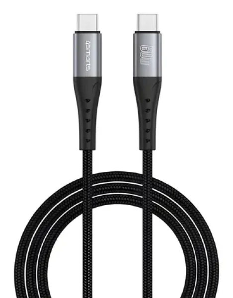 4smarts PrimeCord čierna / Kábel USB-C / 60W / Power Delivery / 1,5 m