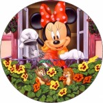 Jedlý papier Minnie zalievanie kvetiny 19,5 cm - Pictu Hap - Pictu Hap