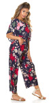 Trendy Summer Off-Shoulder Jumpsuit navy L/XL