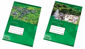 ...PAPIERNE BRNO Školský zošit 545 1 ks (mix) / Formát: A5 / Počet stránok: 40 / Štvorčekový (5x5 mm) (130382)