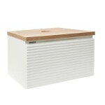 Kúpeľňová skrinka pod umývadlo Naturel Savona 98x43x44, 8 cm biela lesk, doska dub halifax SAVONA100BIDDH SAVONA100BIDDH