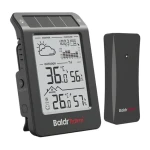 RainPoint BALDRTHERM B0596WT2H2P-V1 čierna / Meteostanica / vonkajšie čidlo / solárne napájanie / dosah 100 m / IP54 (B0596WT2H2P-V1 Black)