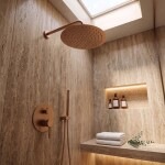 REA - Podomietková sprchová sada Lungo Copper Brush + BOX REA-P8809