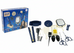 Mamido Mamido Detský kadernícky set so žehličkou a zrkadlom modrý 17 ks