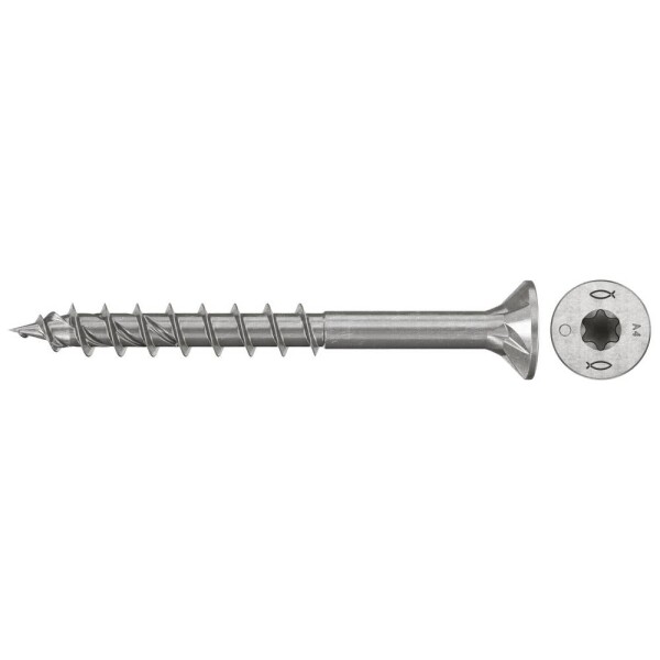 Fischer 574155 skrutky do drevotriesky 5 mm 60 mm TX Nerezová oceľ 100 ks; 574155