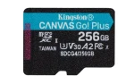 Kingston Canvas Go PLUS microSDXC 256GB / UHS-I U3 / Class 10 / čítanie: až 200MBs / čítanie: až 200MBs / zápis: až 160 MBs (SDCG4/256GBSP)