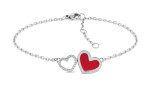 Tommy Hilfiger Pôvabný oceľový náramok so srdiečkami Enamel Hearts 2780745