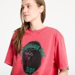 Tričko A BATHING APE Garment Dye Rhinestone Ape Head Relaxed Fit Tee UNISEX Red L