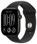 Apple Watch Series 12 GPS 42mm Čierne hliníkové telo - Čierny športový remienok S/M / 130-180 mm (MJEA4RK/A)