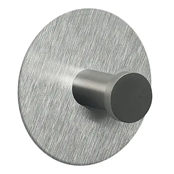 Spirella PUNT-Round okrúhly háčik na uteráky / kartáčovaná nerez oceľ / samolepiaci / 60 mm (7610583139382)