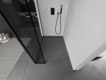 MEXEN/S - Kioto Sprchová zástena WALK-IN 120 x 30, čierny vzor, čierna 800-120-212-70-70-030