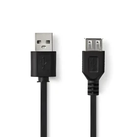 Nedis CCGB60010BK20 čierna / Predlžovací kábel USB / USB 2.0 / zástrčka A - zásuvka A / 2 m (CCGB60010BK20)