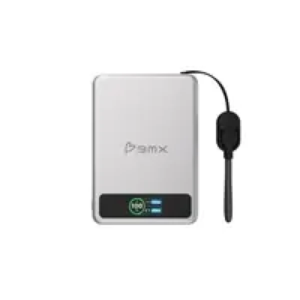 BMX SolidSafe™ 5K SOLID-State magnetická powerbanka strieborná / 5000 mAh / 20W / 1x USB-C (BMX-B939-05-SI)