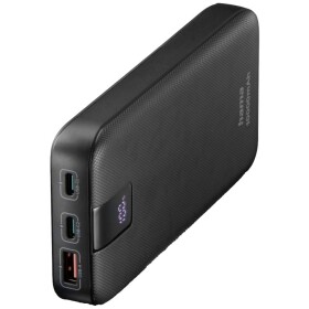 HAMA 201718 PD 10 čierna / Powerbanka / 10000 mAh / 2x USB-C / 1x USB-A / PD / QC / 20W (201718)