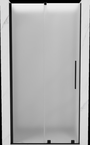 MEXEN/S - Velár posuvné sprchové dvere 100, dekor, čierna 871-100-000-31-70