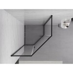 MEXEN - Exo sprchovací kút päťboký krídlový 80 x 80, transparent, čierna 812-080-080-70-00