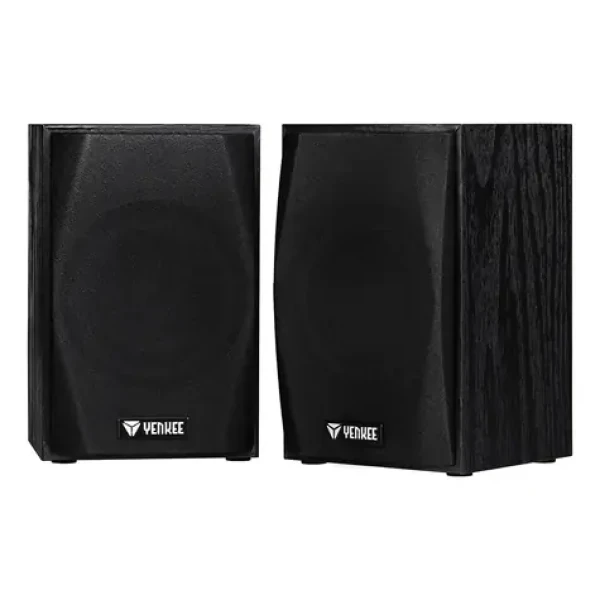 Yenkee YSP 2010BK čierna / 2.0 stereo drevené reproduktory / RMS 2x2.5W / 3.5mm jack (45011776)
