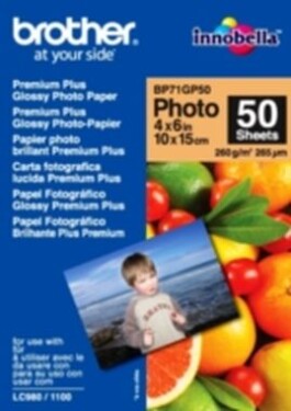 Brother fotopapier BP71GP50, 50 listov, 10x15cm Premium Glossy, 260g (BP71GP50)