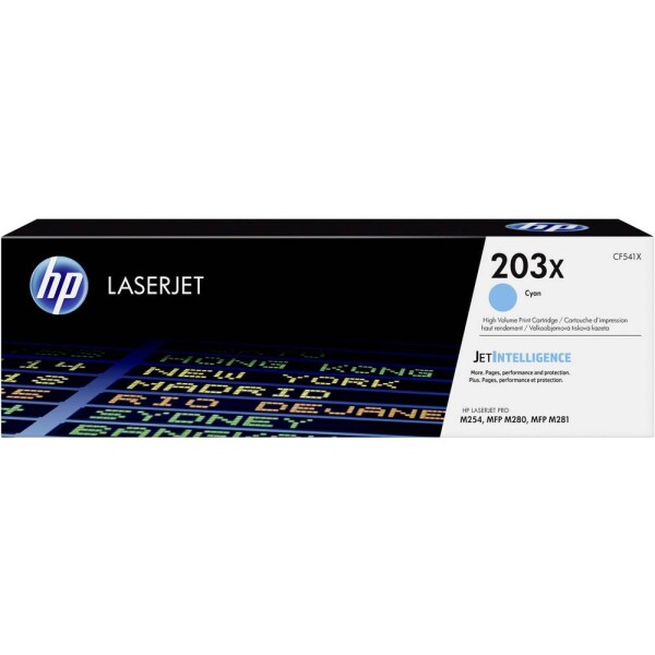 HP 203X náplň do tlačiarne originál zelenomodrá Maximálny rozsah stárnek 2500 Seiten; CF541X