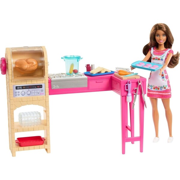Barbie Bábika Teresa a kuchynka herný set
