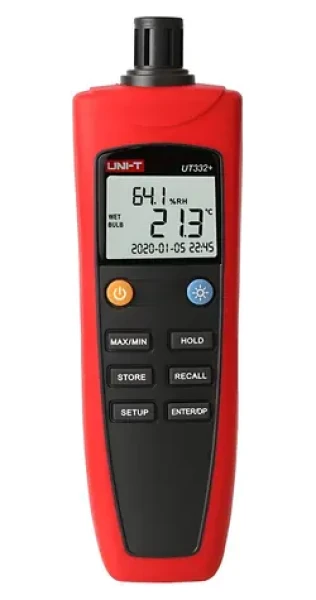 UNI-T UT332+ / Teplomer a vlhkomer / -20 až 70 °C / 0-99,9 % RH / USB export dát (UT332+)