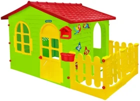 MOCHTOYS Detský záhradný domček zeleno-červený